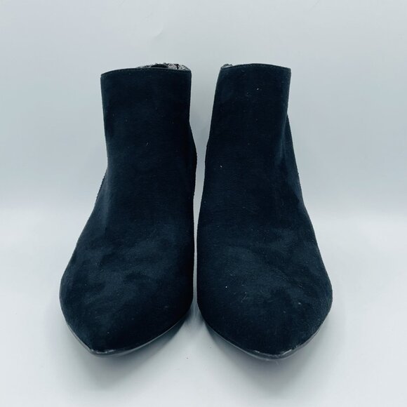Life Stride Shoes Womens Size 10 M Black Sparrow Faux Suede Heels Booties Zip - Picture 4 of 11